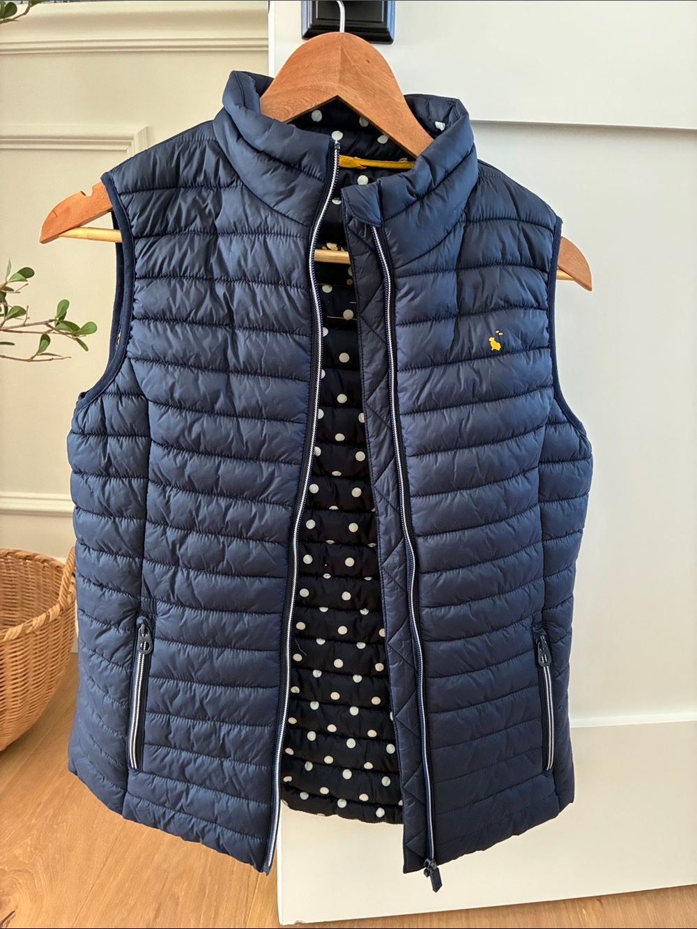 Joules Navy Quilted Lightweight Packable Vest